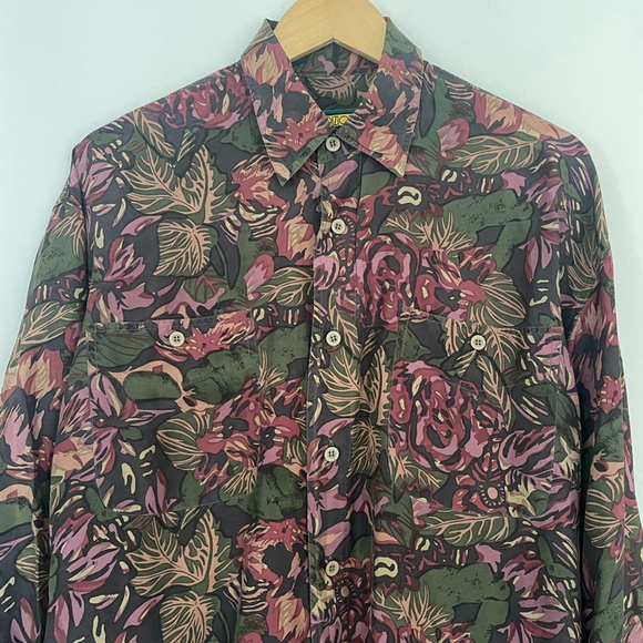 traditioni silk vintage floral Brown shirt blouse - Picture 4 of 7